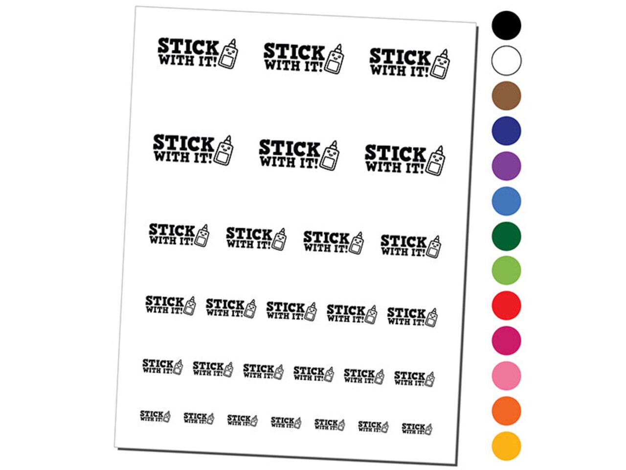 Stick With it Glue Teacher Student School Temporary Tattoo Water Resistant Fake Body Art Set Collection